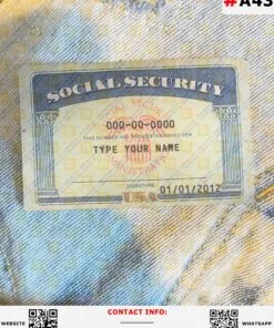 Blank Social Security Card Template