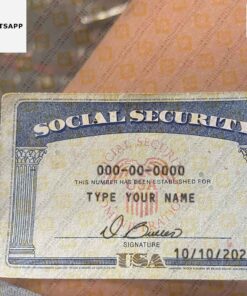 Printable Blank Social Security Card Template