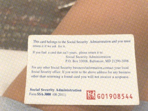 editable social security card template pdf Back 146