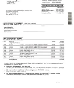 Chase Account Statement Free Download