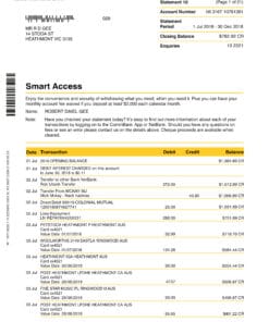 Commonwealth Bank Statement Free Download