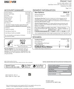 Discover Card Statement Free Download