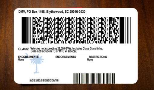 Southcaronil ID back