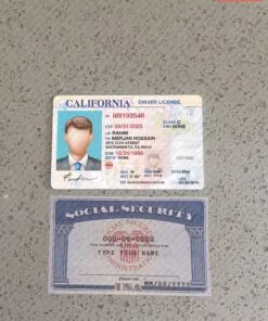 Social Security Card and Drivers License Template
