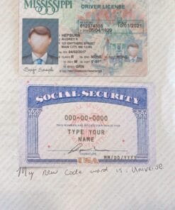 Drivers License and SSN Card