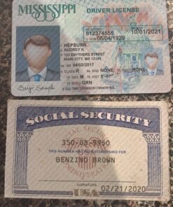 Drivers License and SSN Card Template