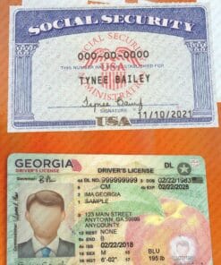 Editable SSN Card and Drivers License Template PSD