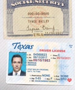 Editable SSN Card and Drivers License Template