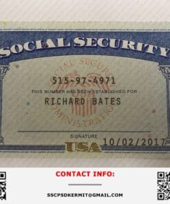 Editable Social Security Template